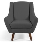 Poltrona Decorativa Fixa Pés De Madeira Juliet D02 Veludo Cin