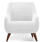 Poltrona Decorativa Fixa Pés De Madeira Paloma D02 Corano Bra