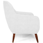 Poltrona Decorativa Fixa Pés De Madeira Paloma D02 Corano Bra