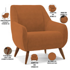 Poltrona Decorativa Fixa Pés De Madeira Paloma D02 Veludo Tel