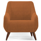 Poltrona Decorativa Fixa Pés De Madeira Paloma D02 Veludo Tel