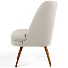 Poltrona Decorativa Fixa Pés Palito Pérsia D02 Linho Bege C-1