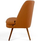 Poltrona Decorativa Fixa Pés Palito Pérsia D02 Veludo Telha D