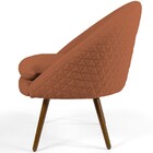 Poltrona Decorativa Fixa Pés Palito Rafa D02 Tressê Linho Lar