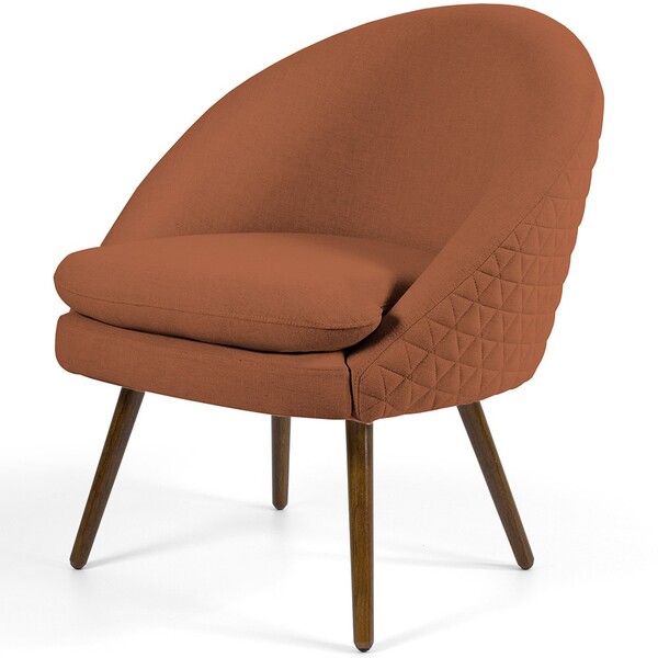 Poltrona Decorativa Fixa Pés Palito Rafa D02 Tressê Linho Lar