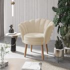 Poltrona Decorativa Flor Reforçada Amamentação Tecido Veludo