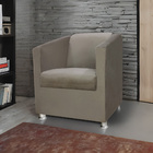 Poltrona Decorativa Gabi Para Recepção Sala E Quarto Suede -