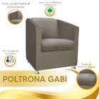 Poltrona Decorativa Gabi Para Recepção Sala E Quarto Suede -