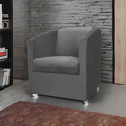 Poltrona Decorativa Gabi Para Recepção Sala E Quarto Suede Ci