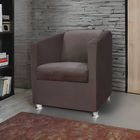 Poltrona Decorativa Gabi Para Recepção Sala E Quarto Suede Ma