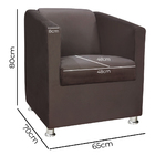 Poltrona Decorativa Gabi Para Recepção Sala E Quarto Suede Ma