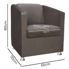 Poltrona Decorativa Gabi Para Recepção Sala E Quarto Veludo -