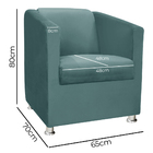 Poltrona Decorativa Gabi Para Recepção Sala E Quarto Veludo -