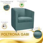 Poltrona Decorativa Gabi Para Recepção Sala E Quarto Veludo -