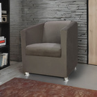 Poltrona Decorativa Gabi Para Recepção Sala E Quarto Veludo M