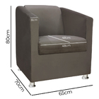 Poltrona Decorativa Gabi Para Recepção Sala E Quarto Veludo M