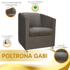 Poltrona Decorativa Gabi Para Recepção Sala E Quarto Veludo M