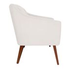 Poltrona Decorativa Gabriela Suede Branco - Dominic Decor