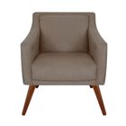 Poltrona Decorativa Gabriela Suede Cappuccino - Dominic Decor