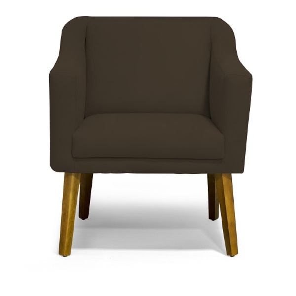 Poltrona Decorativa Gabriela Suede Marrom - Meular.com