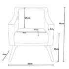Poltrona Decorativa Gabriela Suede Vinho - Dominic Decor