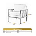 Poltrona Decorativa Gael Madeira Maciça Cappuccino