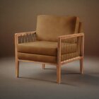Poltrona Decorativa Gael Madeira Maciça Caramelo