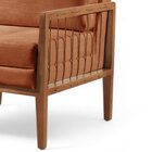 Poltrona Decorativa Gael Madeira Maciça Terracota