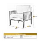 Poltrona Decorativa Gael Madeira Maciça Terracota