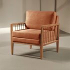 Poltrona Decorativa Gael Madeira Maciça Terracota