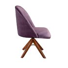 Poltrona Decorativa Gaia Giratória Madeira Para Sala, Quarto,