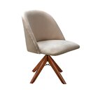 Poltrona Decorativa Gaia Giratória Madeira Para Sala, Quarto,