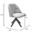 Poltrona Decorativa Gaia Giratória Madeira Para Sala, Quarto,