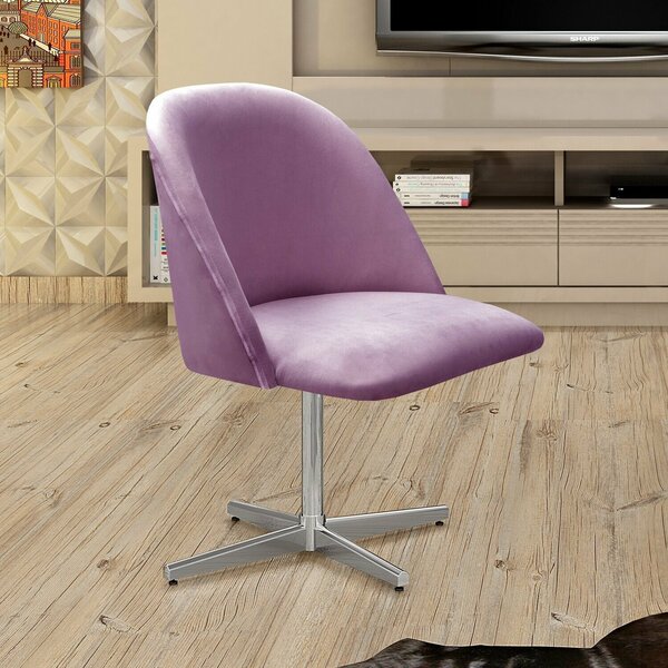 Poltrona Decorativa Gaia Giratória Metal Para Sala, Quarto, R