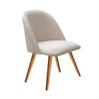 Poltrona Decorativa Gaia Para Sala, Quarto, Recepção Bege Cla