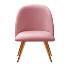 Poltrona Decorativa Gaia Para Sala, Quarto, Recepção Rose
