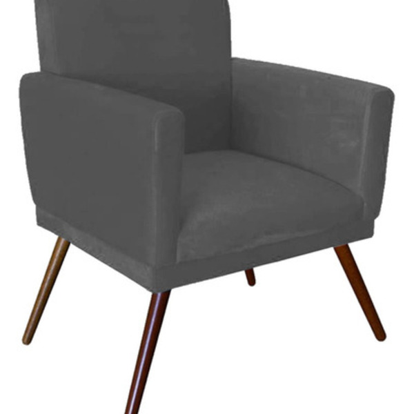 Poltrona Decorativa Gênesis Para Sala E Quarto Pés Palito Sue