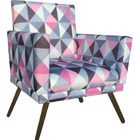 Poltrona Decorativa Gênesis Para Sala E Quarto Pés Palito Sue