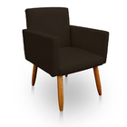 Poltrona Decorativa Gênesis Para Sala E Quarto Pés Palito Sue