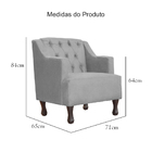 Poltrona Decorativa Genesis Para Sala Suede Cores - Ds Estofa