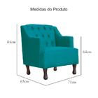Poltrona Decorativa Genesis Para Sala Suede Cores - Ds Estofa