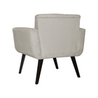 Poltrona Decorativa Geovana Pés Palito Suede Bege Carolina Mo