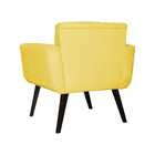 Poltrona Decorativa Geovana Veludo Amarelo - Montanaris Decor