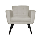 Poltrona Decorativa Geovana Veludo Bege - Montanaris Decor