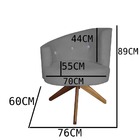 Poltrona Decorativa Giovana Base Giratória Suede Grafite C/st
