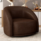 Poltrona Decorativa Giratória Angelina M03 Couríssimo Marrom