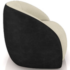 Poltrona Decorativa Giratória Angelina M03 Couríssimo Preto B