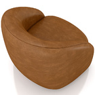 Poltrona Decorativa Giratória Angelina M03 Couríssimo Whisky