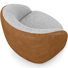 Poltrona Decorativa Giratória Angelina M03 Couríssimo Whisky