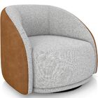 Poltrona Decorativa Giratória Angelina M03 Couríssimo Whisky